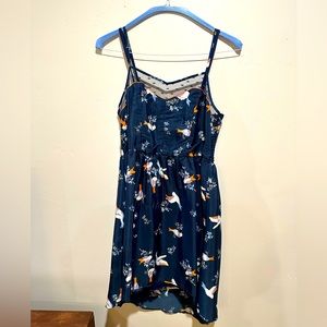 Xhiliration blue dress with slip